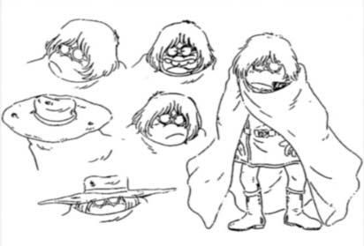 model Sheet de Toshirô (Albator 84)