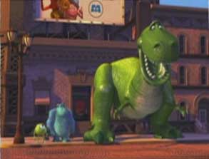 Apparition de Rex dans Monstres & Cie de Pixar